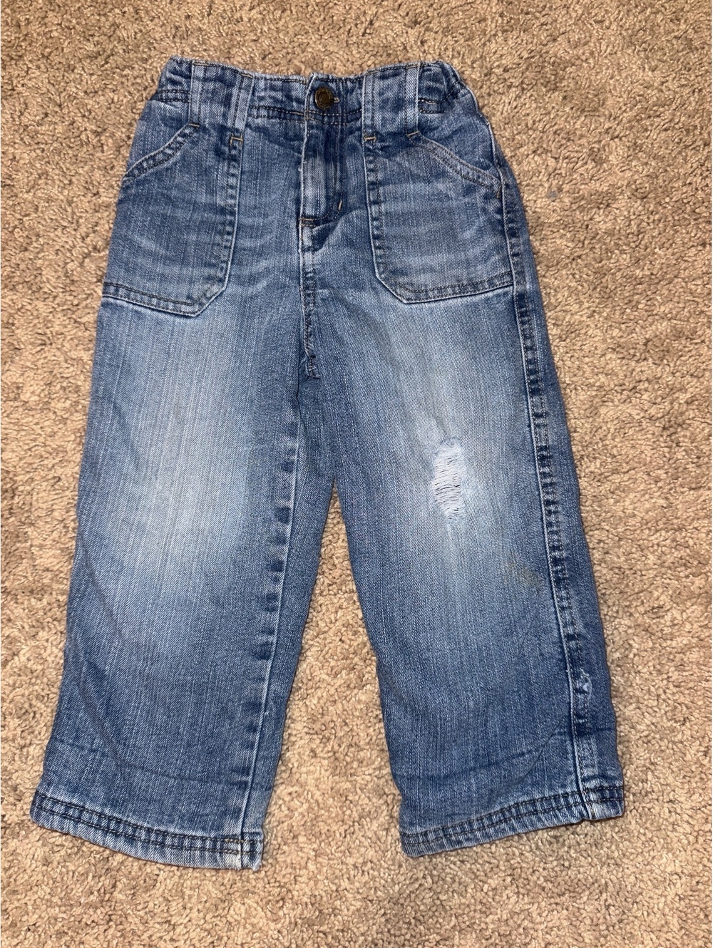 WonderKids Boys' Blue Denim Jeans with Fleece Lining Size 5T